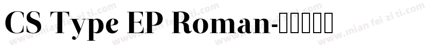 CS Type EP Roman字体转换